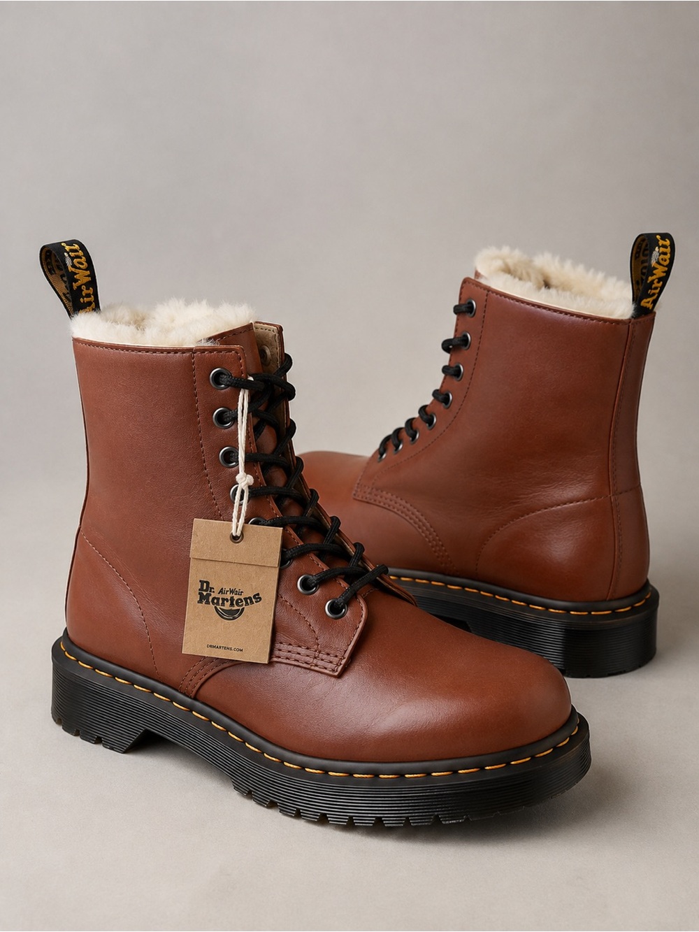DR. MARTENS 1460 Serena Women’s Faux Fur Lined Leather Boots